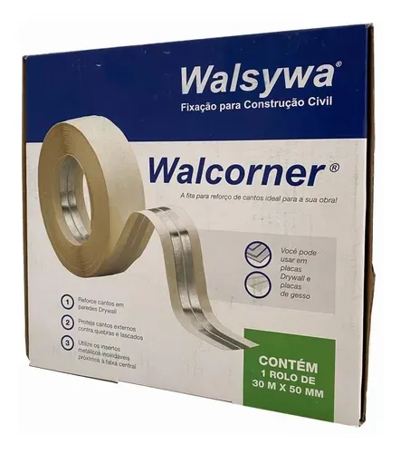 Fita De Canto Walcorner C/ Reforço Metálico 50mm X 30m